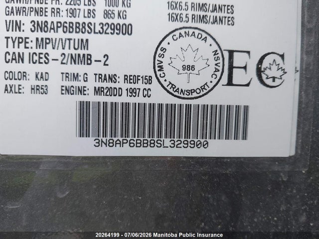 Aukcja sprzedaży 2025 Nissan Kicks S, vin: 3N8AP6BB8SL329900, numer aukcji: 20264199