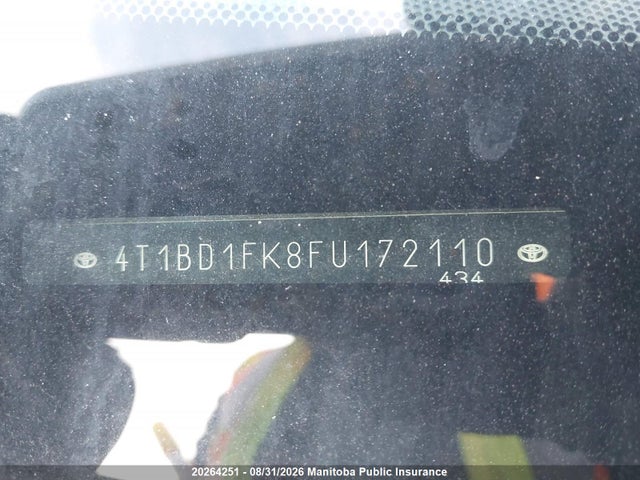 4T1BD1FK8FU172110 Toyota Camry Le Hybrid