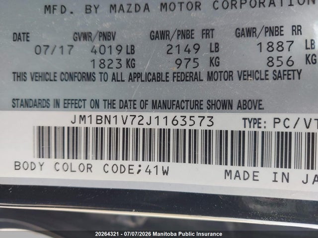 Mazda Mazda3 Gs Sky 2018 JM1BN1V72J1163573 Image 9