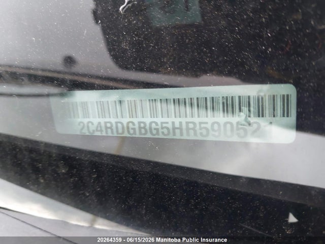 2C4RDGBG5HR590521 Dodge Grand Caravan Sxt