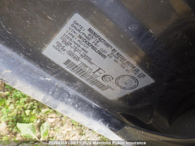 Aukcja sprzedaży 2016 Nissan Micra Sv, vin: 3N1CK3CP8GL256405, numer aukcji: 20264369