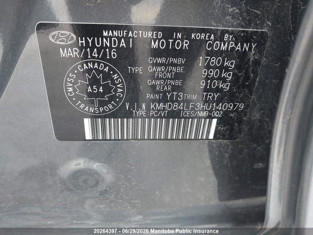 Продаж на аукціоні авто 2017 Hyundai Elantra Gl, vin: KMHD84LF3HU140979, номер лоту: 20264397