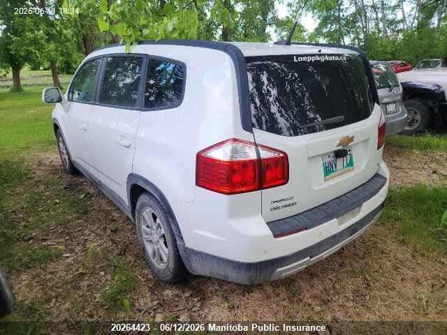20264423 :رقم المزاد ، KL77P2EM3CK554737 vin ، 2012 Chevrolet Orlando Lt مزاد بيع