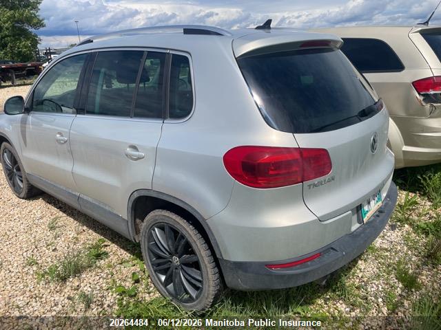 20264484 :رقم المزاد ، WVGBV7AXXCW529130 vin ، 2012 Volkswagen Tiguan 2.0 Tsi مزاد بيع