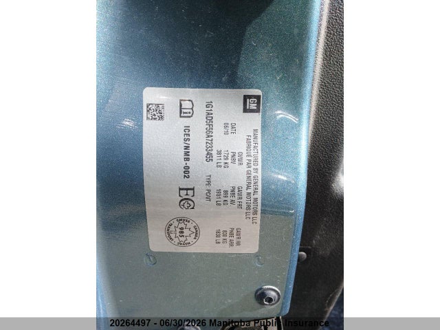 Aukcja sprzedaży 2010 Chevrolet Cobalt Lt, vin: 1G1AD5F56A7233455, numer aukcji: 20264497