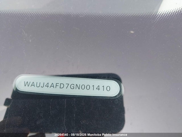 Продажа на аукционе авто 2016 Audi A8 Quattro, vin: WAUJ4AFD7GN001410, номер лота: 20264540