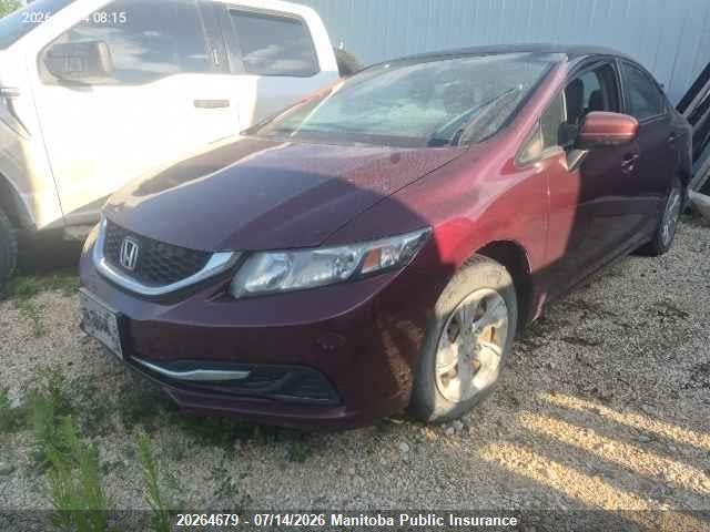 Honda Civic Lx 2014 2HGFB2F42EH025528 Image 2