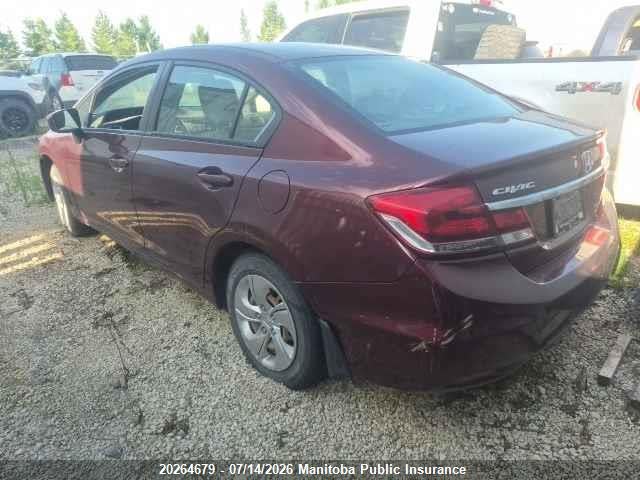 Honda Civic Lx 2014 2HGFB2F42EH025528 Image 3