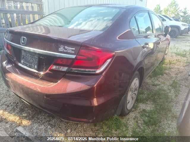 Honda Civic Lx 2014 2HGFB2F42EH025528 Image 4