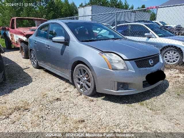 2010 Nissan Sentra Se-r Spec V მანქანა იყიდება აუქციონზე, vin: 3N1CB6AP0AL695061, აუქციონის ნომერი: 20264686