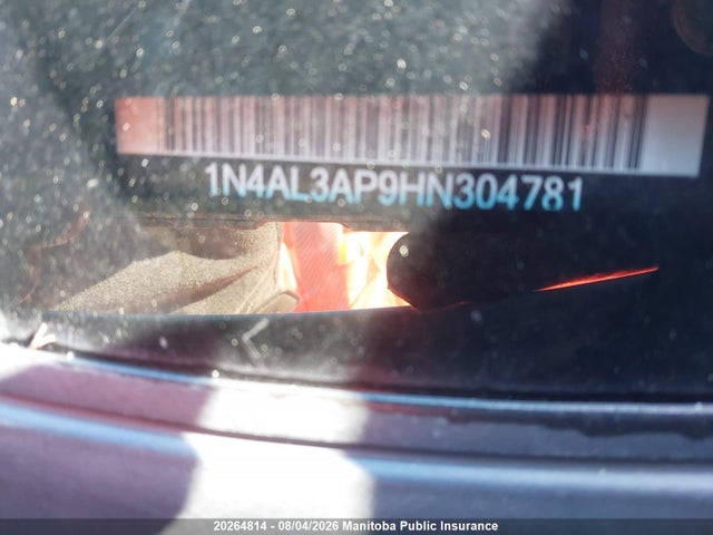 2017 Nissan Altima 2.5 Sv მანქანა იყიდება აუქციონზე, vin: 1N4AL3AP9HN304781, აუქციონის ნომერი: 20264814