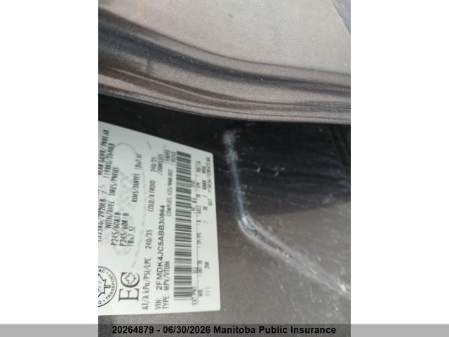 2010 Ford Edge Sel მანქანა იყიდება აუქციონზე, vin: 2FMDK4JC5ABB30864, აუქციონის ნომერი: 20264879