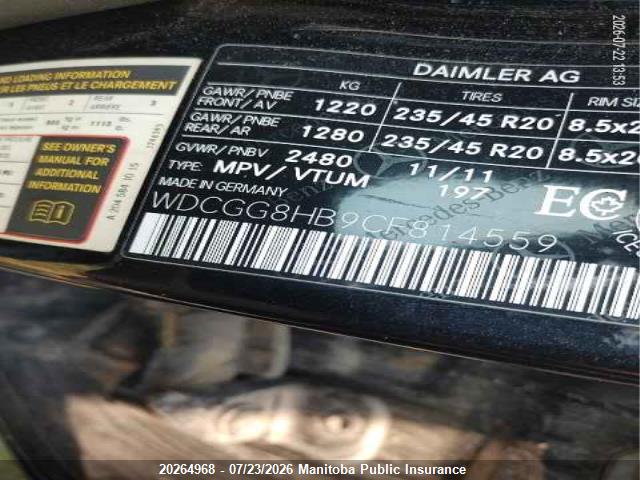 Aukcja sprzedaży 2012 Mercedes Benz Glk350, vin: WDCGG8HB9CF814559, numer aukcji: 20264968