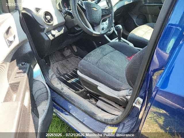 20265026 :رقم المزاد ، 1G1JC5SH2C4197626 vin ، 2012 Chevrolet Sonic Lt مزاد بيع