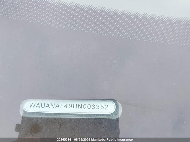 20265086 :رقم المزاد ، WAUANAF49HN003352 vin ، 2017 Audi A4 2.0t Quattro مزاد بيع