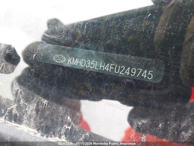 20265236 :رقم المزاد ، KMHD35LH4FU249745 vin ، 2015 Hyundai Elantra Gt Gls مزاد بيع