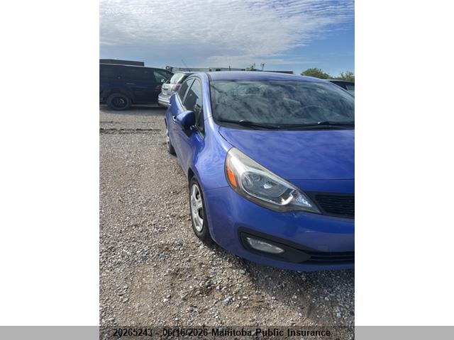 2013 Kia Rio Lx მანქანა იყიდება აუქციონზე, vin: KNADM4A32D6220889, აუქციონის ნომერი: 20265243