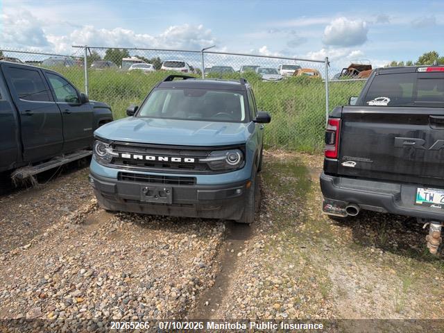 Продажа на аукционе авто 2022 Ford Bronco Sport Outer Banks, vin: 3FMCR9C60NRE06256, номер лота: 20265266
