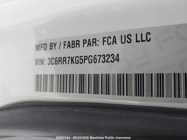 3C6RR7KG5PG673234 Dodge Ram 1500 Tradesman Crew Cab
