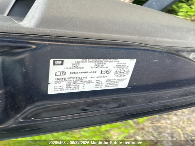 Aukcja sprzedaży 2006 Chevrolet Express 1500, vin: 1GNFG15T361153142, numer aukcji: 20265458