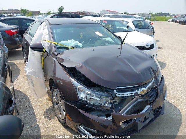 20265499 :رقم المزاد ، 1G1PC5SB2F7222453 vin ، 2015 Chevrolet Cruze Lt Turbo مزاد بيع