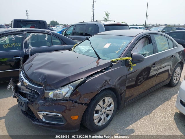 20265499 :رقم المزاد ، 1G1PC5SB2F7222453 vin ، 2015 Chevrolet Cruze Lt Turbo مزاد بيع