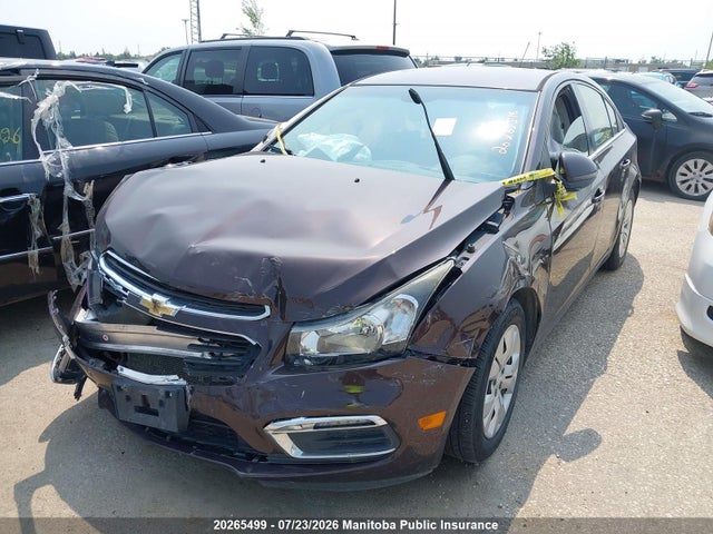 20265499 :رقم المزاد ، 1G1PC5SB2F7222453 vin ، 2015 Chevrolet Cruze Lt Turbo مزاد بيع