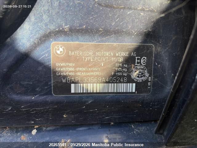 Aukcja sprzedaży 2009 Bmw 335i Xdrive Xdrive, vin: WBAPL33569A405248, numer aukcji: 20265541