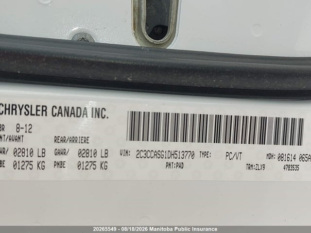 Aukcja sprzedaży 2013 Chrysler 300c, vin: 2C3CCASG1DH513770, numer aukcji: 20265549