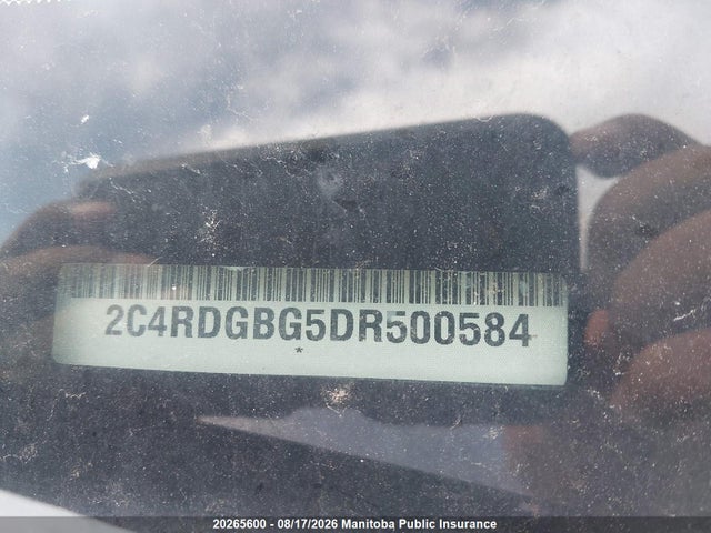 20265600 :رقم المزاد ، 2C4RDGBG5DR500584 vin ، 2013 Dodge Grand Caravan Se مزاد بيع