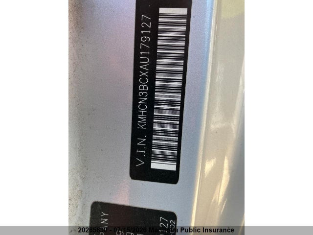 Aukcja sprzedaży 2010 Hyundai Accent Gl, vin: KMHCN3BCXAU179127, numer aukcji: 20265630