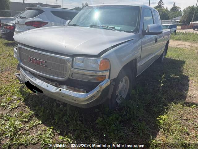 2002 Gmc Sierra 1500 Sle Ext Cab მანქანა იყიდება აუქციონზე, vin: 1GTEC19V82Z278581, აუქციონის ნომერი: 20265645
