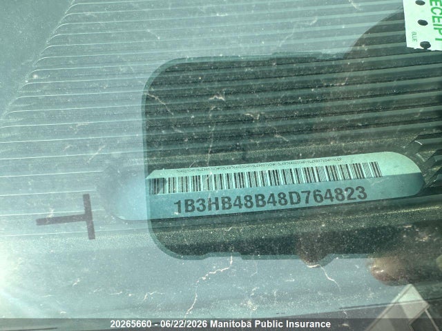 2008 Dodge Caliber Sxt მანქანა იყიდება აუქციონზე, vin: 1B3HB48B48D764823, აუქციონის ნომერი: 20265660