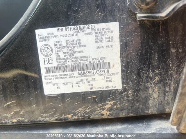 Ford Ecosport Se 2020 MAJ6S3GL7LC383918 Image 9