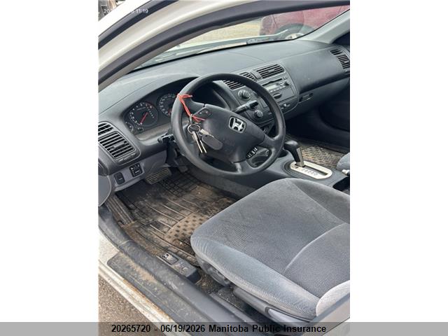 20265720 :رقم المزاد ، 2HGES16641H905650 vin ، 2001 Honda Civic Lx مزاد بيع