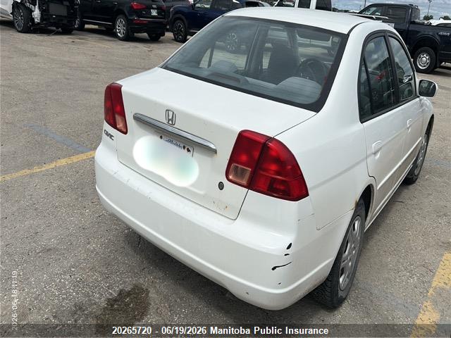 20265720 :رقم المزاد ، 2HGES16641H905650 vin ، 2001 Honda Civic Lx مزاد بيع