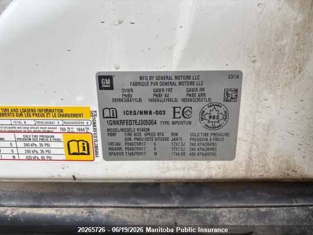Chevrolet Traverse Ls 2014 1GNKRFED7EJ305064 Image 9