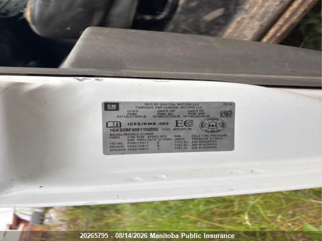 1GKS8BF40E1159856 GMC Savana 1500 Sl