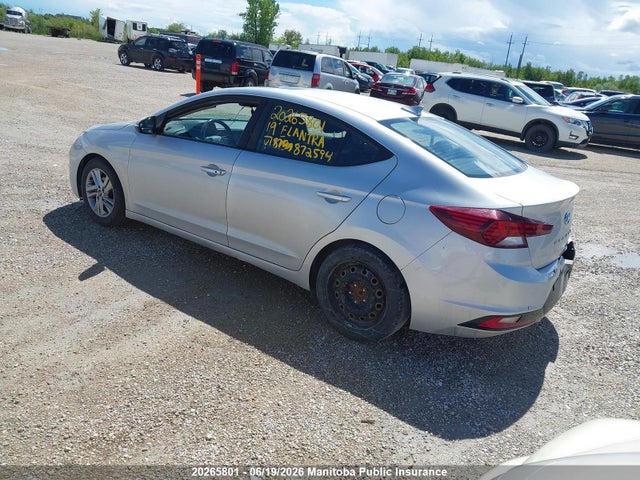 2019 Hyundai Elantra Preferred მანქანა იყიდება აუქციონზე, vin: KMHD84LF6KU872594, აუქციონის ნომერი: 20265801