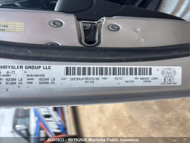 2011 Dodge Caliber Sxt მანქანა იყიდება აუქციონზე, vin: 1B3CB4HA7BD272165, აუქციონის ნომერი: 20265833