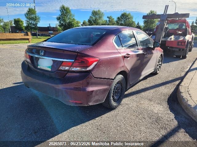 20265873 :رقم المزاد ، 2HGFB2F49DH008921 vin ، 2013 Honda Civic Lx مزاد بيع