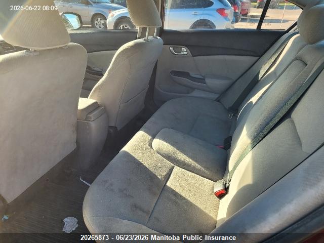 20265873 :رقم المزاد ، 2HGFB2F49DH008921 vin ، 2013 Honda Civic Lx مزاد بيع