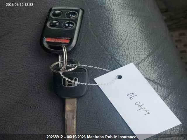 20265912 :رقم المزاد ، 5FNRL38686B500278 vin ، 2006 Honda Odyssey Ex-l Ex-l مزاد بيع