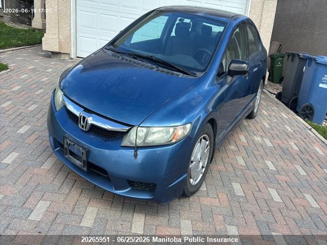 20265951 :رقم المزاد ، 2HGFA1F49AH045489 vin ، 2010 Honda Civic Dx-g مزاد بيع