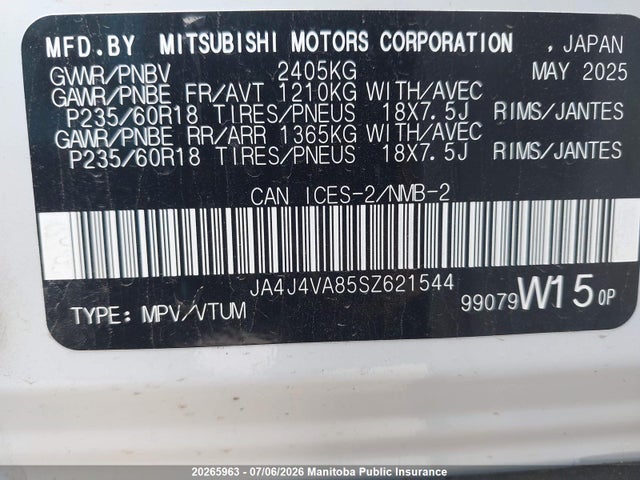 Mitsubishi Outlander Se 2025 JA4J4VA85SZ621544 Image 9
