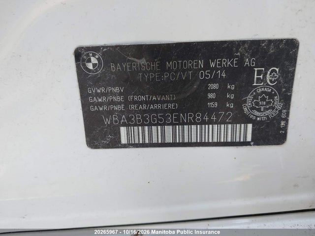 WBA3B3G53ENR84472 BMW 328i Xdrive