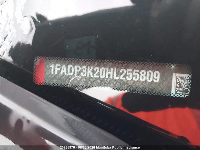 2017 Ford Focus Se მანქანა იყიდება აუქციონზე, vin: 1FADP3K20HL255809, აუქციონის ნომერი: 20265976