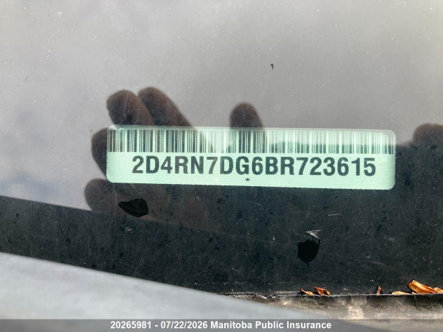 Продаж на аукціоні авто 2011 Dodge Grand Caravan R/t, vin: 2D4RN7DG6BR723615, номер лоту: 20265981