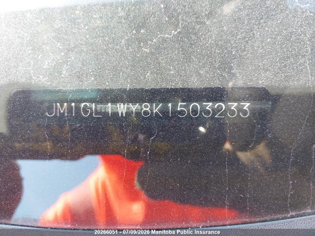 20266051 :رقم المزاد ، JM1GL1WY8K1503233 vin ، 2019 Mazda Mazda6 Gt 2.5t مزاد بيع