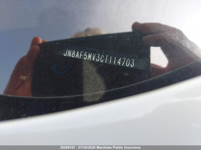 20266167 :رقم المزاد ، JN8AF5MV3CT114703 vin ، 2012 Nissan Juke Sl مزاد بيع
